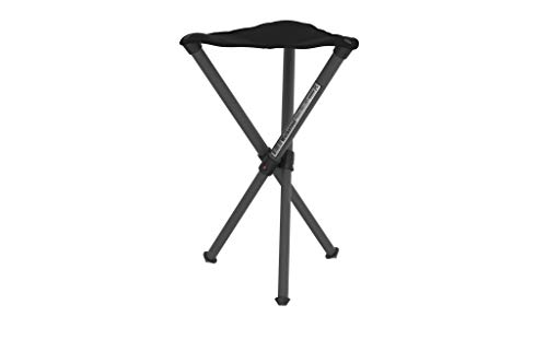 Sgabello pieghevole Walkstool, modello Basic, nero, a 3 gambe