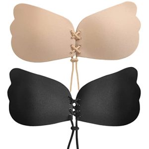 Adhesive bra MELLIEX 2 pieces adhesive bra, strapless push up bra