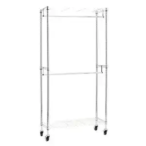 Kleiderstaender amazon basics doppel kleiderstange mit raedern