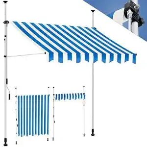 Klemmmarkise kesser mit handkurbel balkon balkonmarkise