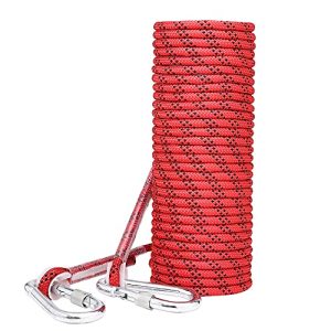 Corda de escalada ENJOHOS nylon profissional, corda de segurança 8mm, mosquetão