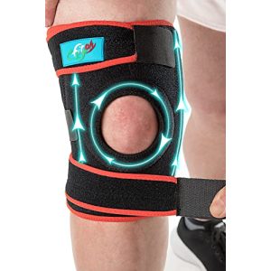Suporte de joelho FitFitaly XL para patela, menisco e ligamentos