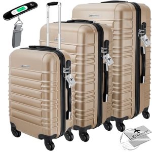 Suitcase set hard shell KESSER ® 3 pieces. Hard-shell travel suitcase