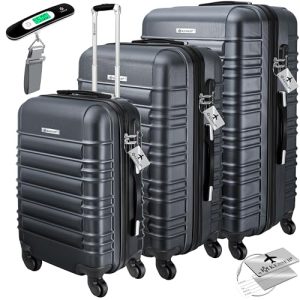 Bőrönd készlet kemény héjú KESSER ® 3 részes. Kemény tok készlet