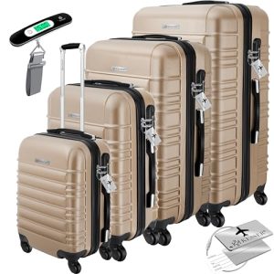Bőrönd készlet kemény héjú KESSER ® 4 részes. Kemény héjú utazóbőrönd