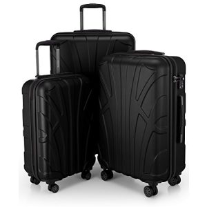 Hard shell suitline koffert sett med 3 kofferter, trallesett, rullekoffert
