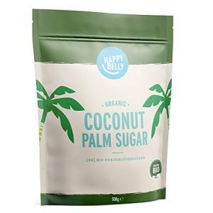 Azúcar de flor de coco Happy Belly marca Amazon: orgánico, 3000g