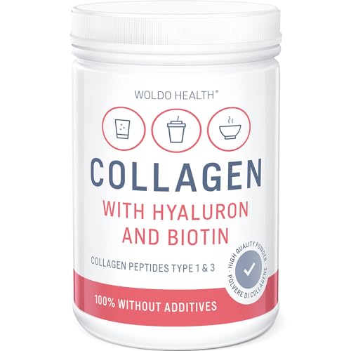 Kollagen Pulver WoldoHealth Collagen Pulver mit Hyaluronsäure