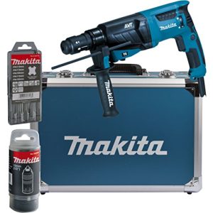 Makita HR2631FT13 combination hammer for SDS-PLUS 26 mm in an aluminum case