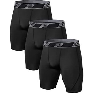 HOPLYNN Pack de 3 pantalones cortos de compresión para hombre, de secado rápido