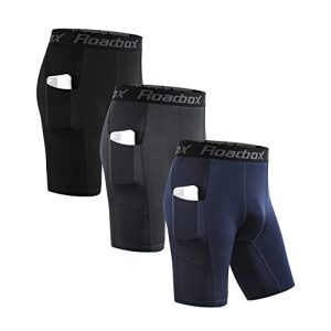 Pantaloncini a compressione Roadbox confezione da 3 uomini, ad asciugatura rapida