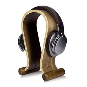 Suporte para fone de ouvido calibri suporte para fone de ouvido universal feito de madeira