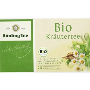 Chá de ervas Chá Bünting ervas orgânicas 20 x 2 g sacos, embalagem de 3