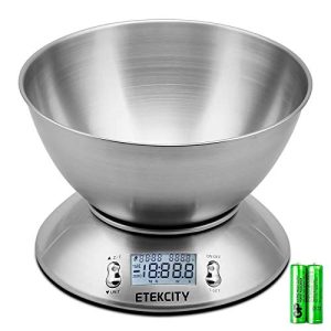 Etekcity digital kitchen scale made of stainless steel