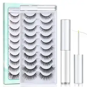 Kuenstliche wimpern sisilily mit wimpernkleber 10 paare