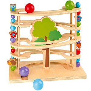Marble run sOlini forest animals made of wood, toy/marble run