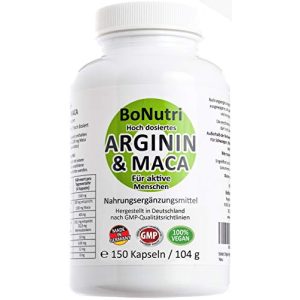 L-Arginin BoNutri Maca 3600 mg & Arginin 3000 mg 150 Kapseln - l arginin bonutri maca 3600 mg arginin 3000 mg 150 kapseln