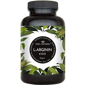 L-Arginina Feel Natural – 365 cápsulas veganas – 4500 mg, de origen vegetal