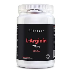 L-Arginina Zenement 100% pura, 2800 mg (4 cápsulas), 360 cápsulas