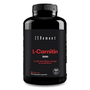 L-Carnitine Zenement, 180 vegan capsules, high dosage