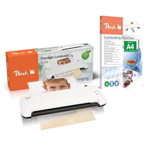 Peach A4 laminator including 20 free laminating pouches