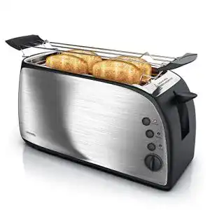 Langschlitztoaster arendo automatik toaster langschlitz defrost
