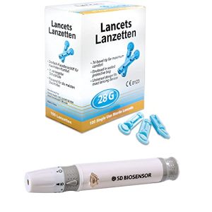 Lanzetten CodeFree Stechhilfe Vorteilspack + 100 Blut 28G