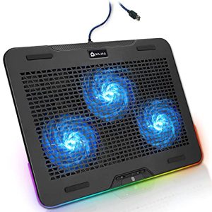 Cooler para laptop KLIM Aurora + cooler RGB para laptop, 11 a 17 polegadas