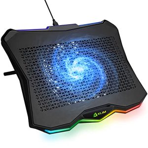 Dizüstü bilgisayar soğutucusu KLIM Rainbow +, RGB aydınlatmalı, 11″ – 17″