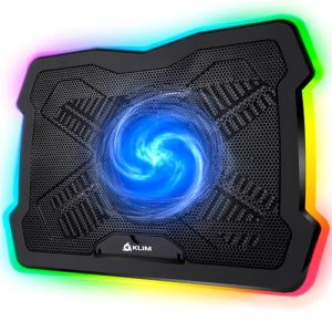 Dizüstü bilgisayar soğutucusu KLIM Ultimate + dizüstü bilgisayar RGB soğutucusu, 11 - 17 inç