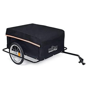 Wiltec bicycle cargo trailer up to 65kg with wheel protection frame