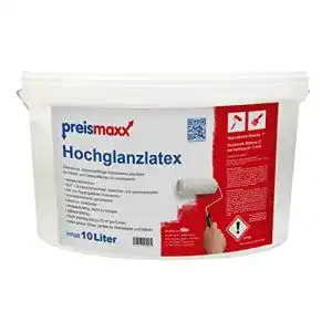 Latexfarbe preismaxx hochglanzlatex wandfarbe abwischbar