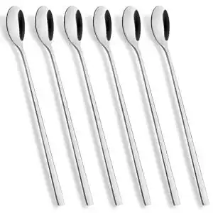 Latte Macchiato Löffel Set AOOSY, 6-teilig mit 22,5 cm langem Griff
