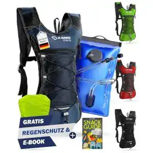 Laufrucksack sasmo sports trinkrucksack blau mit thermofach