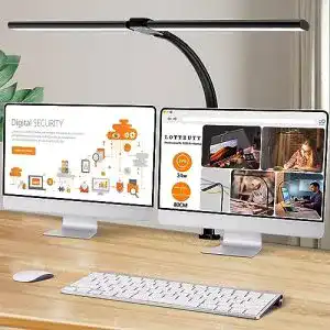 Led schreibtischlampe lottbuty doppelkopf schreibtischlampe