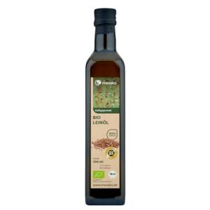 Linseed oil manako BIO human, cold pressed and 100% pure, 750 ml