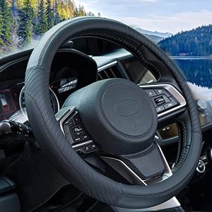 Steering wheel cover ZATOOTO car, leather, 37-38cm, anti-slip