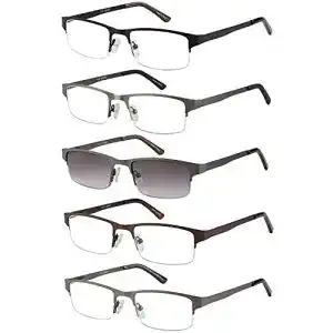 Lesebrille eyecedar 5 stueck herren halber rahmen rechteck