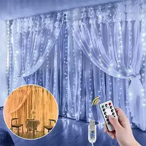 Lichtervorhang anpro led usb 3m x 3m300 leds usb