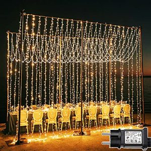 Cortina de luz Joycome 6m x 3m 600 guirnaldas de luces LED, 8 modos