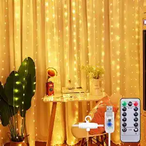 Lichtervorhang sunnest led lichterketten 3x3m 300 led usb