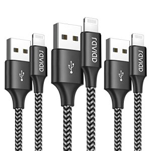 Lightning cable RAVIAD iPhone charging cable, 3-pack, 2M