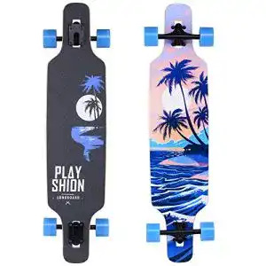 Longboard playshion 39 zoll mit abec 9 kugellagern