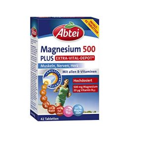 Cápsula de magnésio Abbey Magnesium 500 Plus Extra Vital Depot
