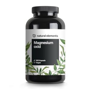 Magnesium kapsel naturlige elementer magnesium oksid 365 kapsler