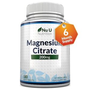 Capsule de magnésium Nu U Nutrition citrate de magnésium 200 mg