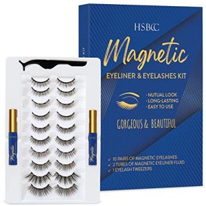 Magnetiska ögonfransar CNXUS med eyeliner set, 3D kit, 10 par