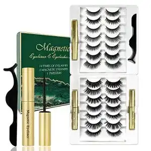 Magnetische wimpern rechoo mit eyeliner 14 paare 3d magnet