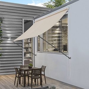 Awning pro.tec] 350 x 120 cm sand color weather-resistant