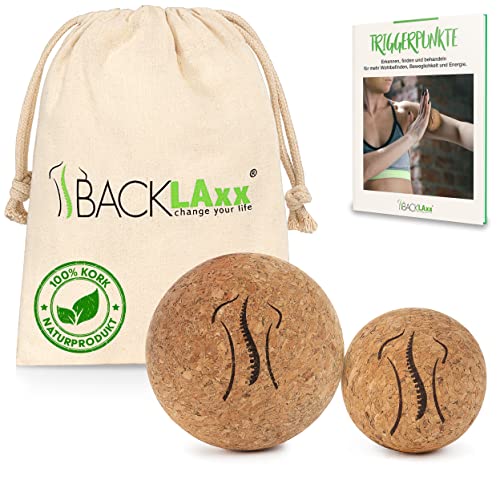 Massageball BACKLAxx ® Faszienball, Set 5 cm und 7 cm